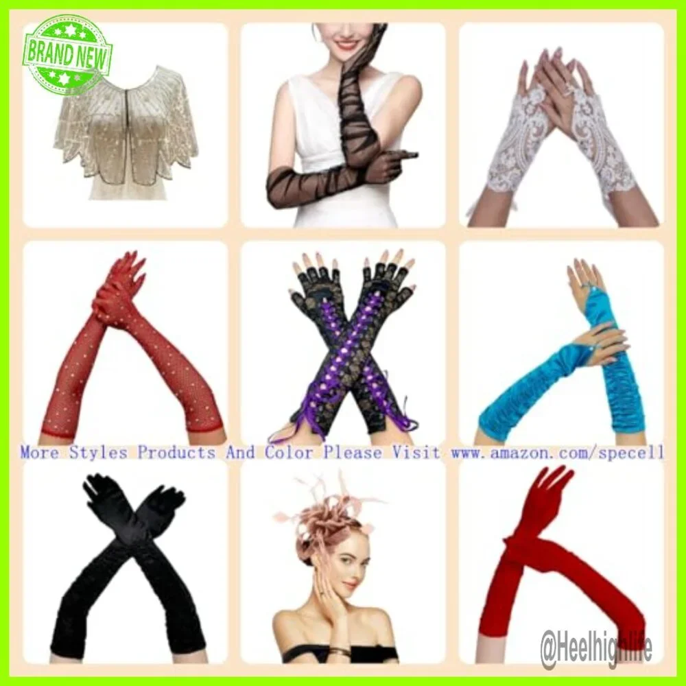 Patent Leather Elbow Length Fingerless Gloves One Size Elegant Party